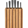 Book Oak Knivblock med 6 Knivar