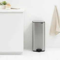 Bo pedalhink 30 liter, mattborstat stål