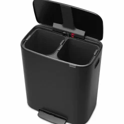 Bo pedalhink 2 x 30 liter, mattborstat stål