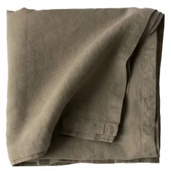 Bordsduk i linne 145x145 cm, olive