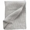 Bordsduk i linne 145x145 cm, pinstripe