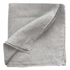 Bordsduk i linne 145x145 cm, pinstripe