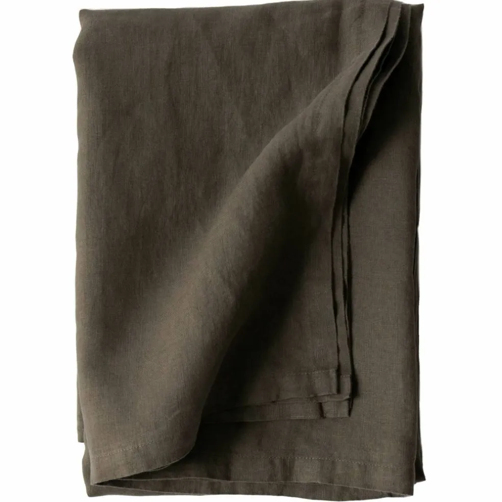 Bordsduk i linne 145x330 cm, taupe