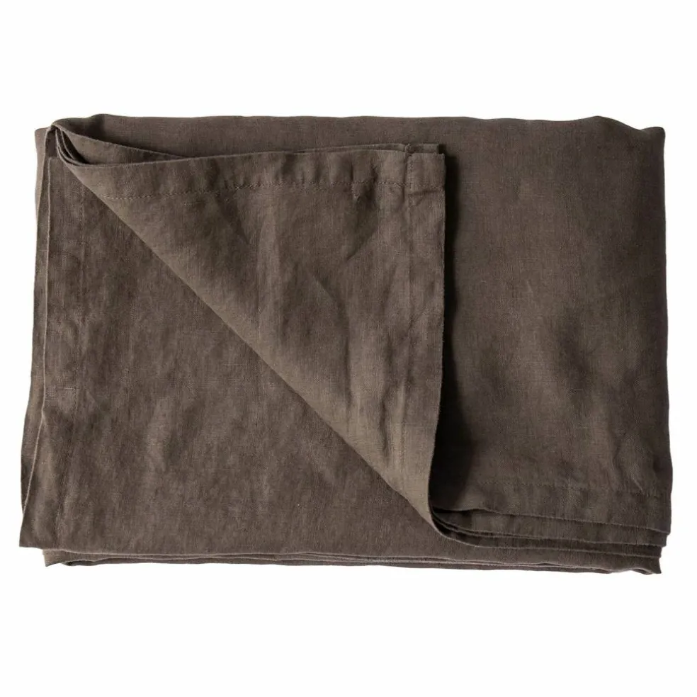 Bordsduk i linne 145x330 cm, taupe
