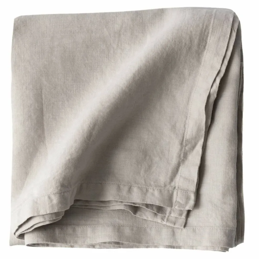 Bordsduk i linne 145x270 cm, warm grey