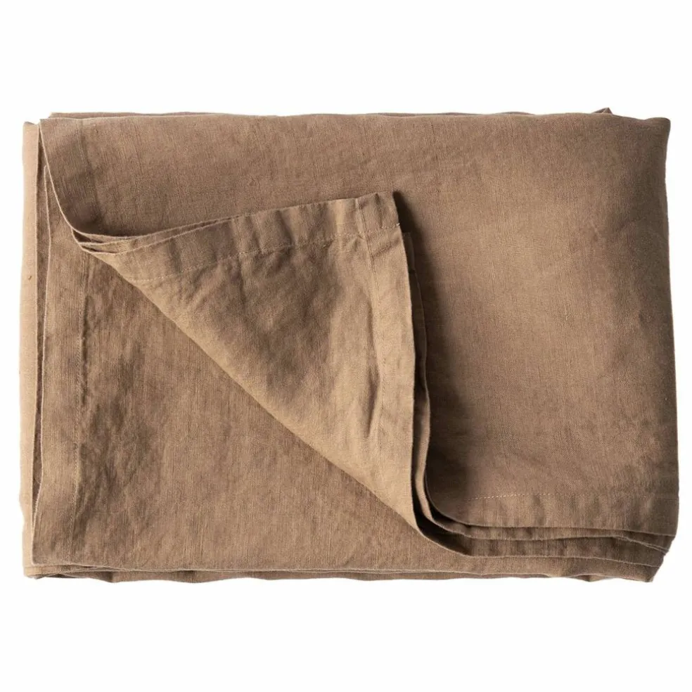 Bordsduk i linne 145x270 xm, hazelnut