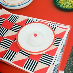 Bordstablett, stripe red
