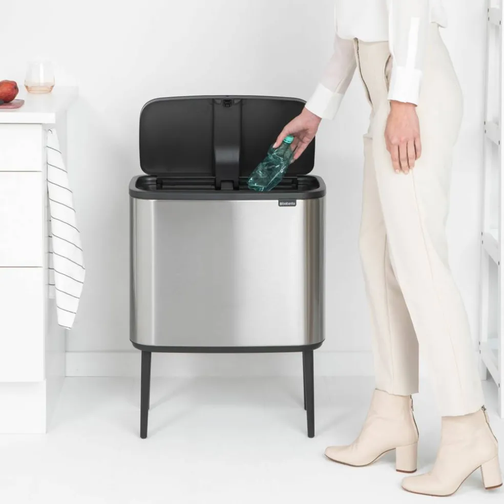 Bo Touch Bin soptunna 11 + 23 liter, mattborstat stål