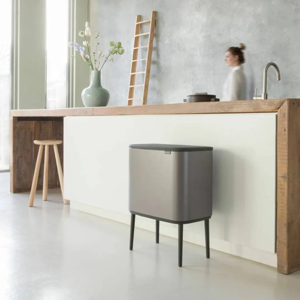 Bo Touch Bin soptunna 11 + 23 liter, vit
