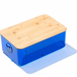 Brödlåda med bambulock stor, orange