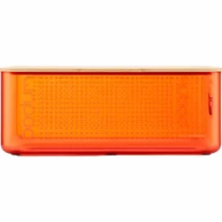 Brödlåda med bambulock stor, orange