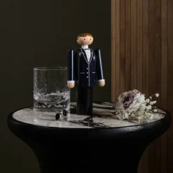 Brudgum, blå/svart/vit