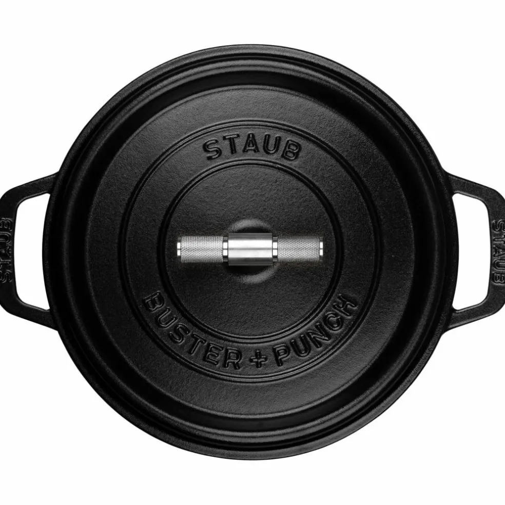 Buster+Punch rund gryta 28 cm, stålknopp