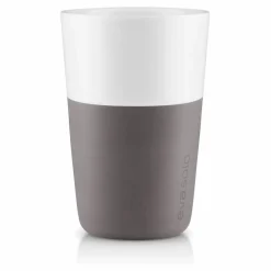 Cafe Latte-mugg, 2 stk. Grå