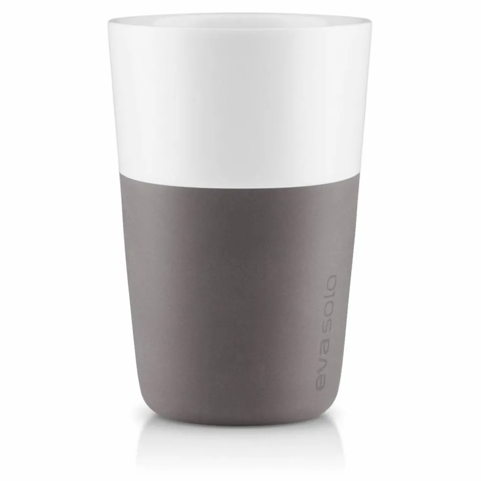 Cafe Latte-mugg, 2 stk. Grå