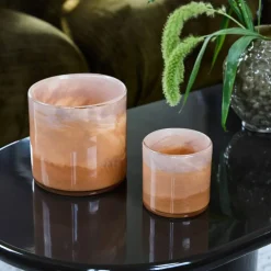 Calore ljuslykta medium, apricot/peach/beige