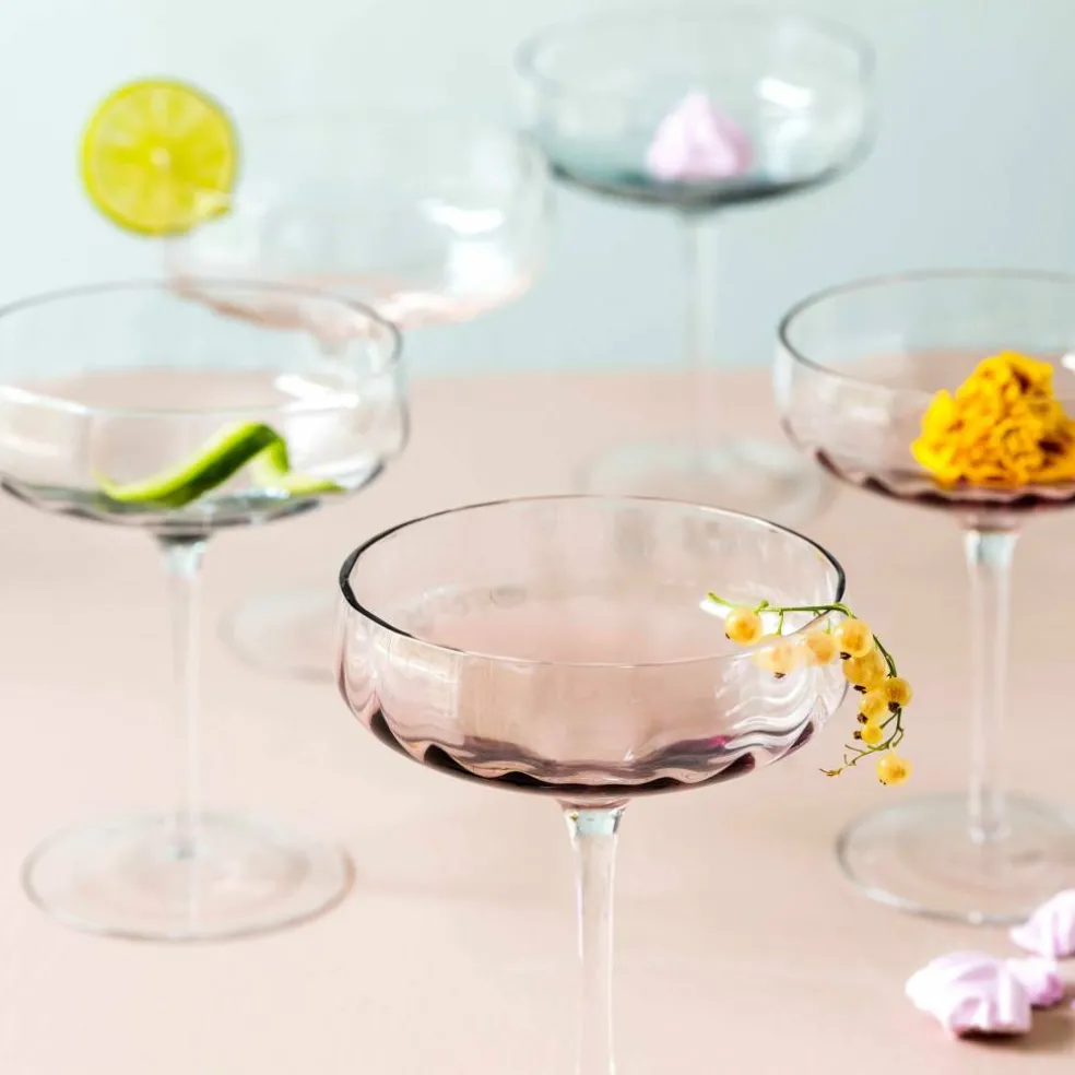 Champagne-/cocktailglas 30 cl, röd