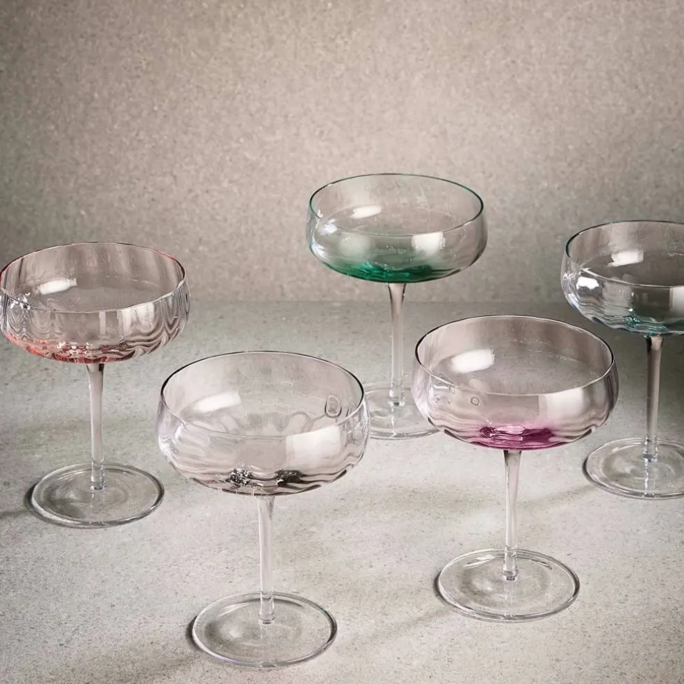 Champagne-/cocktailglas 30 cl, röd