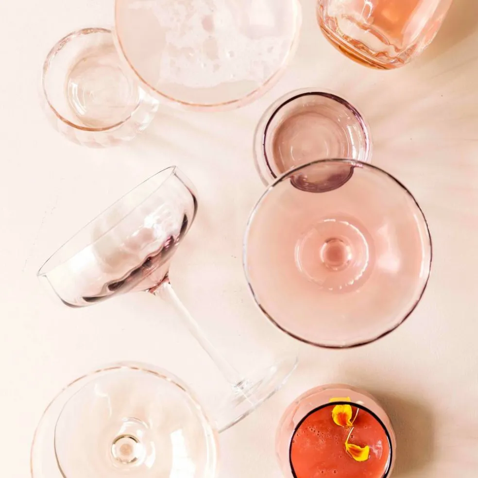 Champagne-/cocktailglas 30 cl, röd