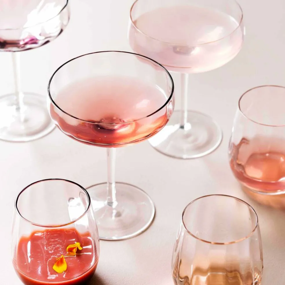 Champagne-/cocktailglas 30 cl, röd