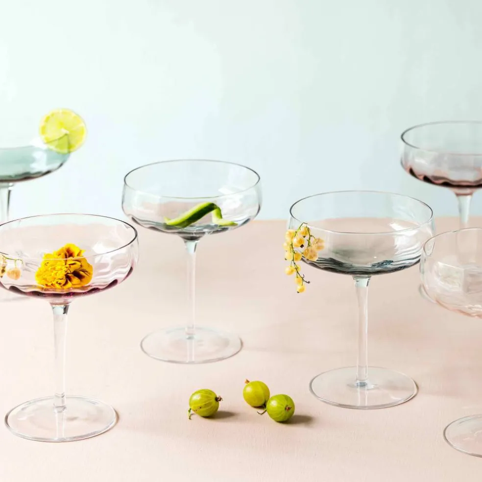Champagne-/cocktailglas 30 cl, röd