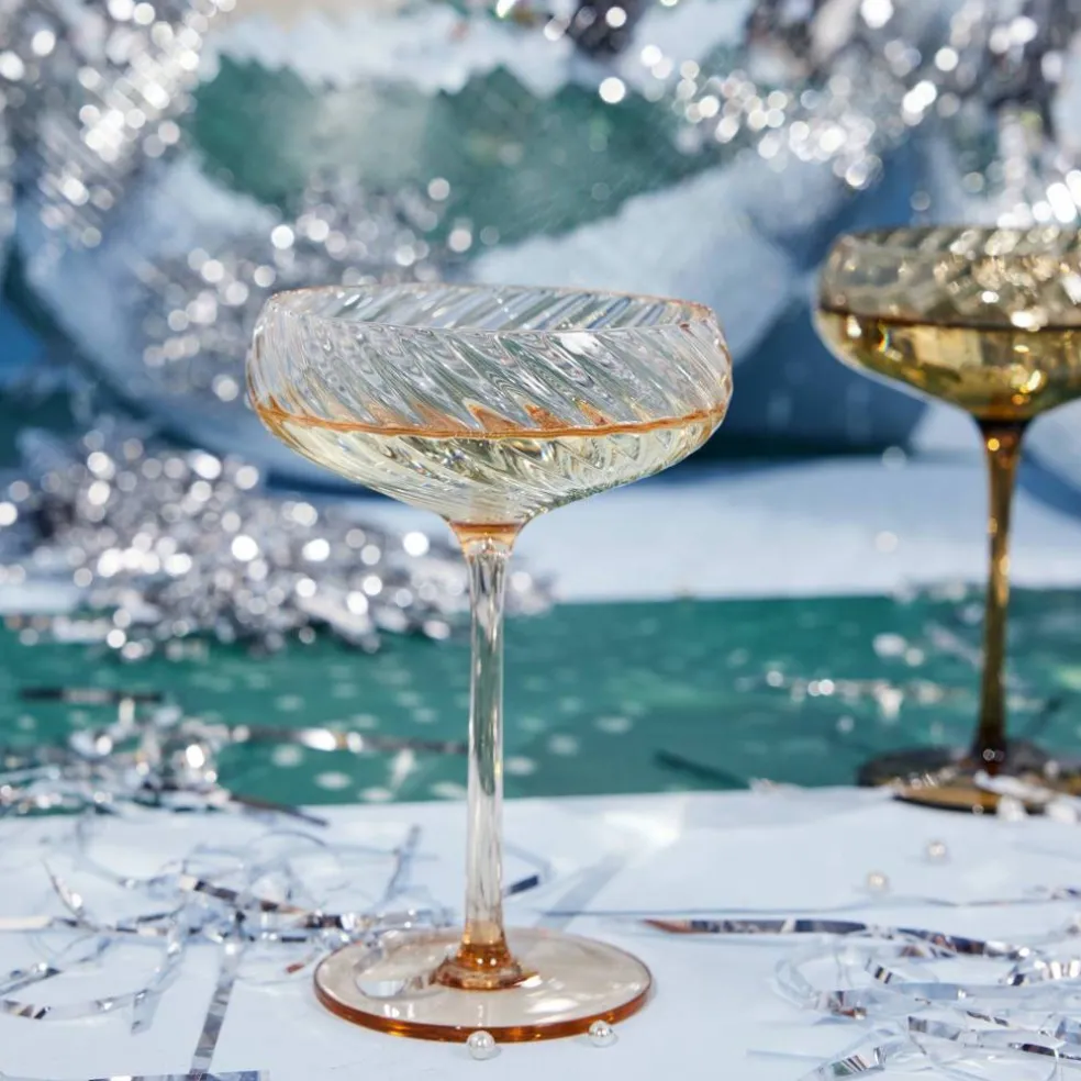 Champagneglas 30 cl 2-pack, persika