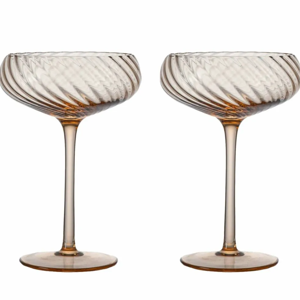 Champagneglas 30 cl 2-pack, persika
