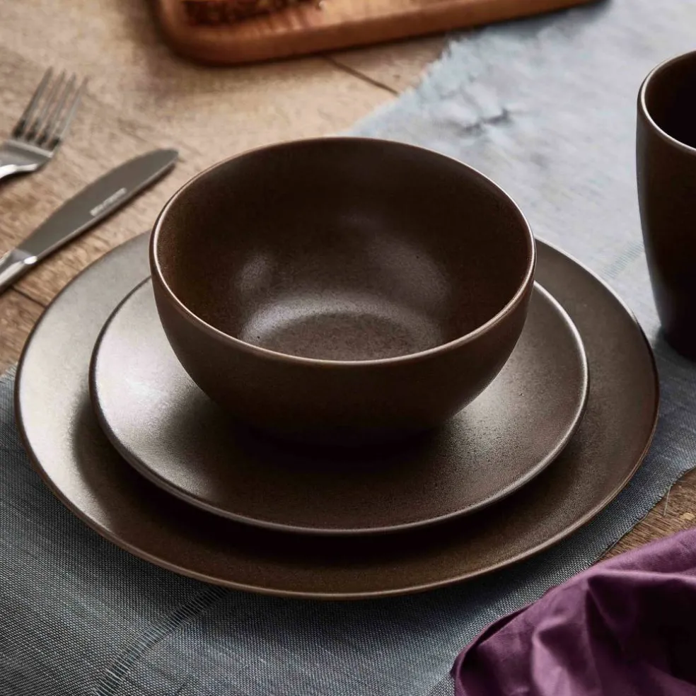 Chestnut middagstallrik, 26 cm, brun