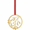 Christmas Mobile Mistletoe juldekoration, 18K guld