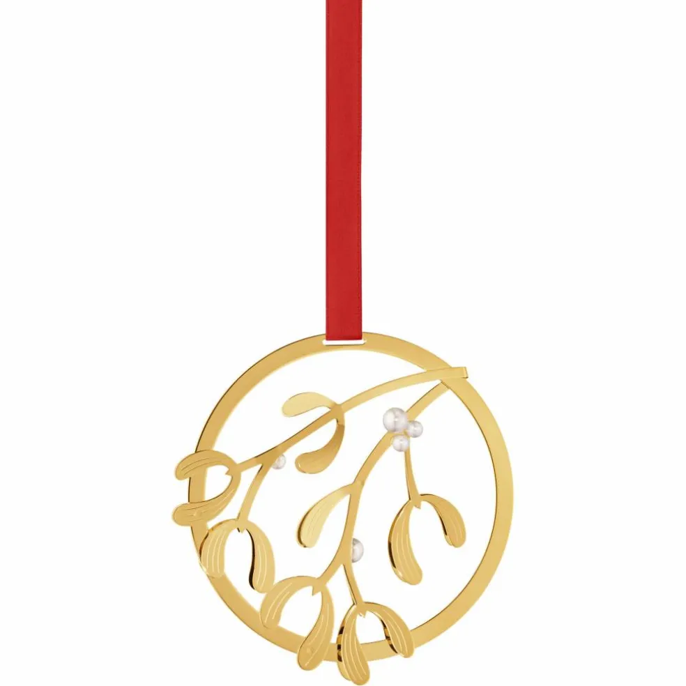 Christmas Mobile Mistletoe juldekoration, 18K guld