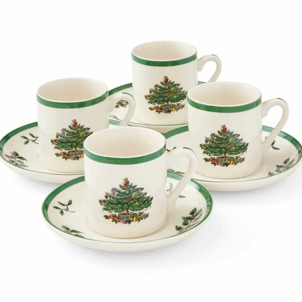 Christmas Tree espressokopp 4-pack