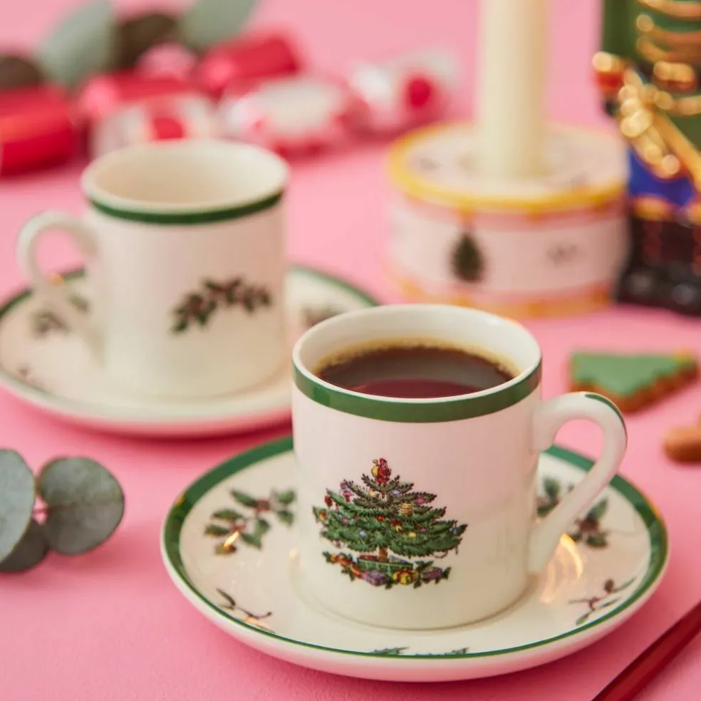 Christmas Tree espressokopp 4-pack