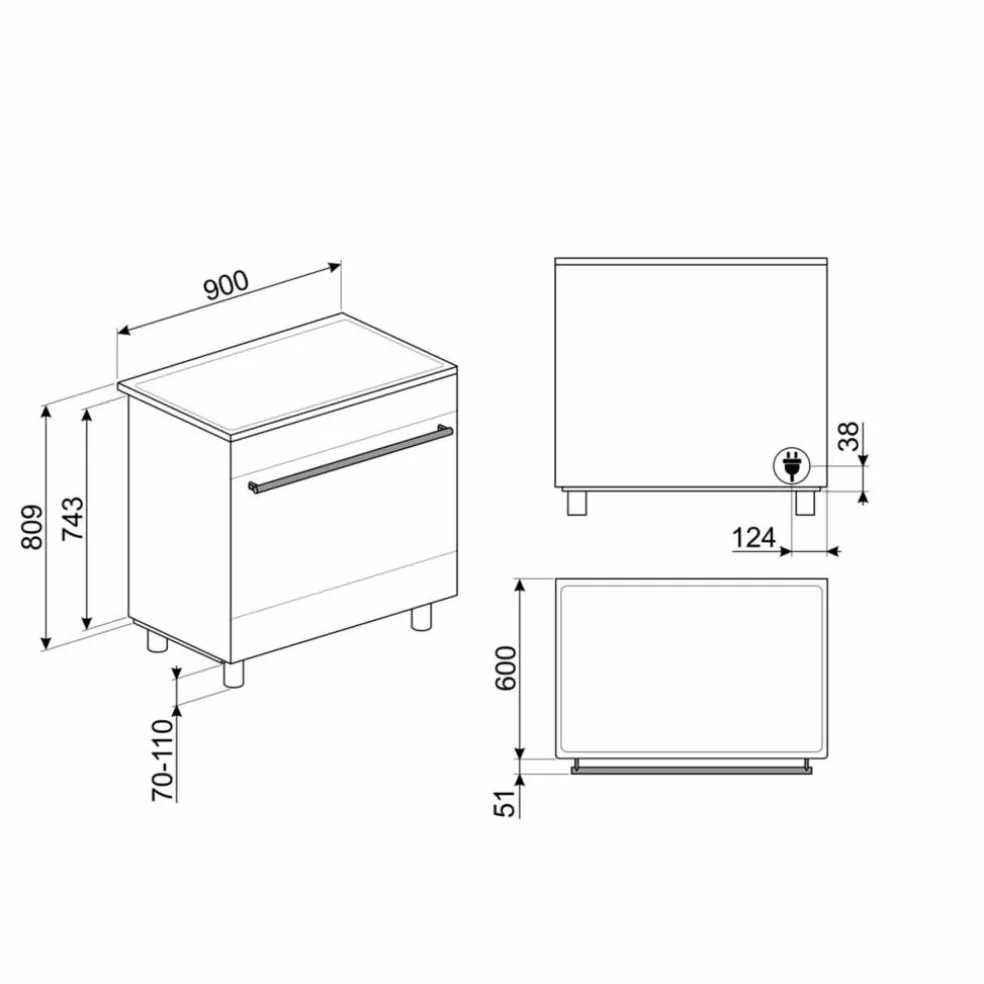 C9IMMB2 Induktionsspis Classic Svart 90CM