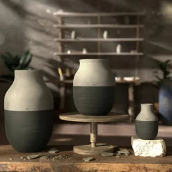Circulare vase 31 cm, antracitgrå