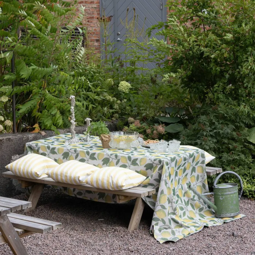 Citroner bordsduk 145 × 250 cm