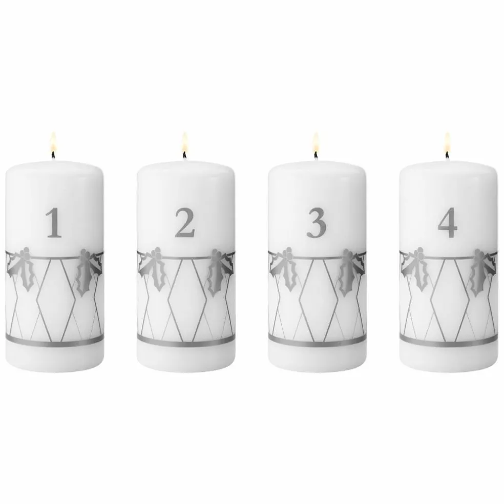 Classic Christmas 2026 adventsljus 4 st, silver