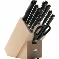 Classic Knivblock med 9 Knivar Bokträ