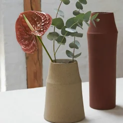 Clay vas 18 cm, warm sand