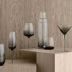 55 cl. Smoke munblåst dricksglas