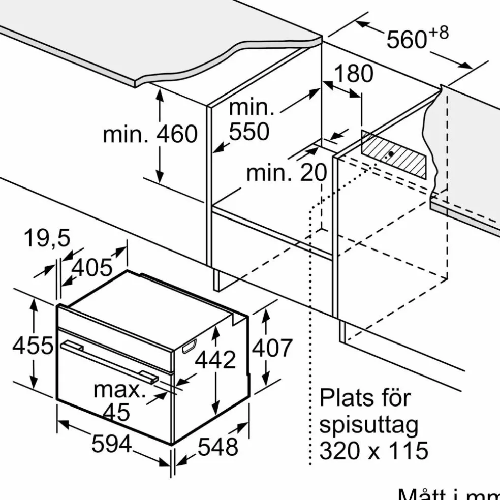 CMG7241B1 Serie 8 kombiugn 60 × 45 cm, svart