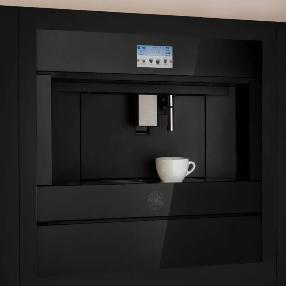 CM45MOD2WTB Modern inbyggd kaffemaskin, svart glas