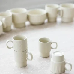 Coffee & More espressomugg 4-pack, beige