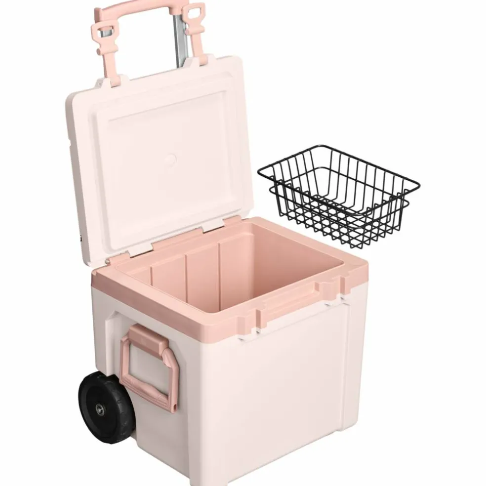 Cold-For-Days kylbox m. hjul 47 liter, rose quartz
