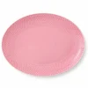 Color serveringsfat, oval, rosa