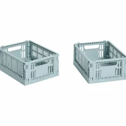 Colour Crate Mini 2 st förvaringslådor, dusty blue