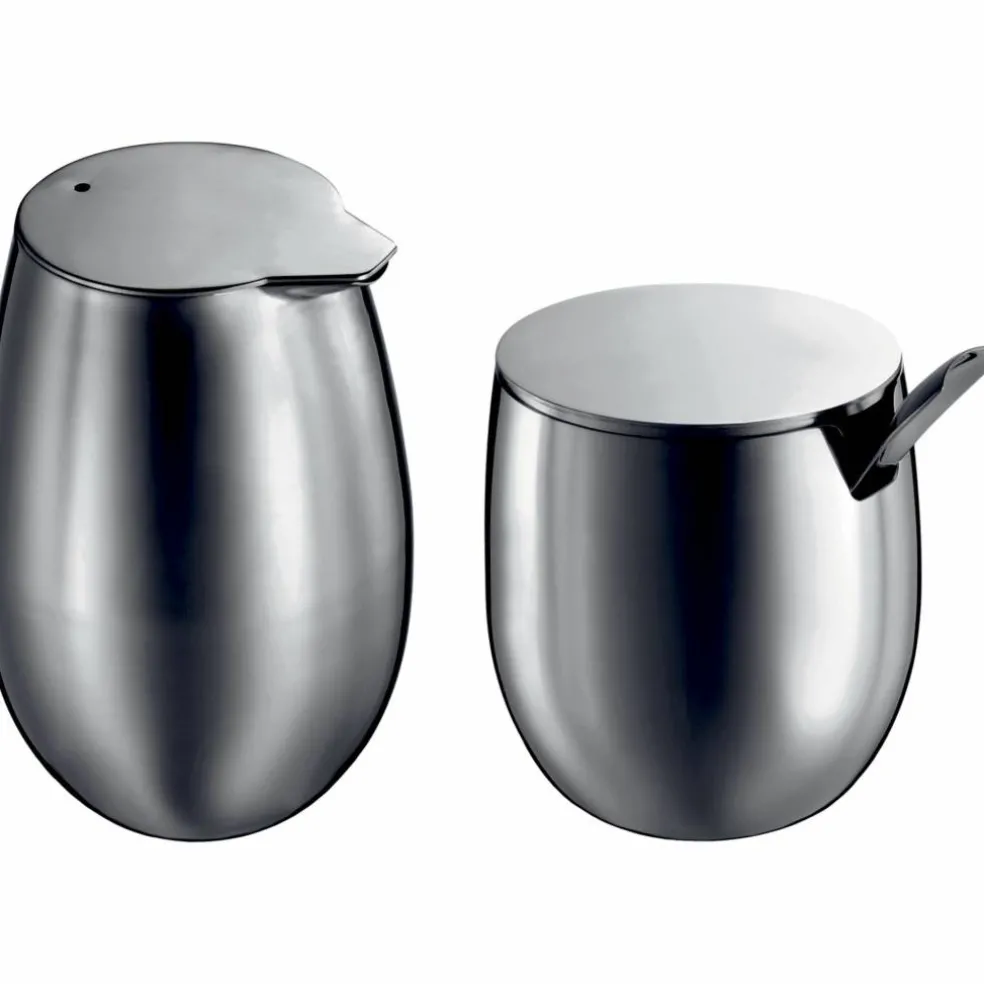 COLUMBIA SET Socker och mjölk-set Krom