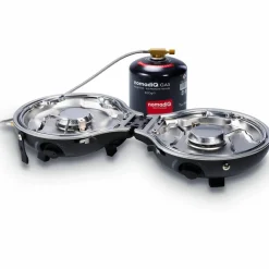 Compact bärbar gasgrill, svart