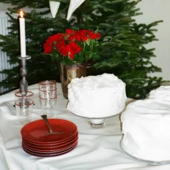 Confetti desserttallrik 21 cm, bordeaux