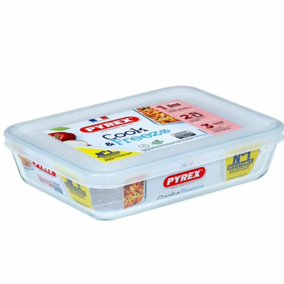 Cook&Freeze matlåda rektangulär 1,5 liter, glas