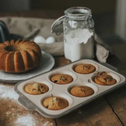 Cookie muffinsform 6 st, silikon/rostfritt stål